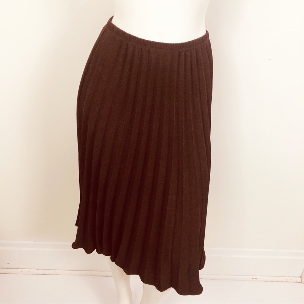 Rialto Chocolate Brown Pleated Skirt